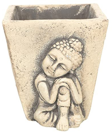 CANIGHT Vaso Di Fiori Di Buddha in Cemento Vaso Da Fiori Vintage Per Balcone Piccolo