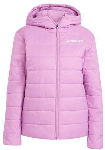 adidas Donna Terrex Multi Essentials CLIMAWARM Insulated Hooded Jacket, Preloved Purple, S