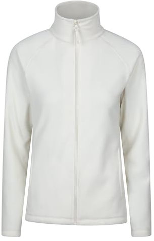 Mountain Warehouse Raso Womens Fleece - Soft Touch Ladies Sweater Top with Full Zip, Microfleece - Best for Daily Use, Outdoors & Travelling Beige Women's Size 20