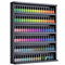 Kikihouse Nagellackregal aus Holz, Wandhalterung, Nagellack-Organizer, 6 Schichten, Nagelsalon-Aufbewahrung, Ausstellungsregal, Parfüm, ätherische Öle, Flaschenhalter mit Acryl-Leitwand, Schwarz