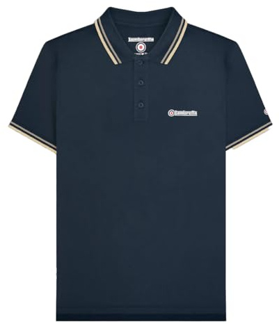 Lambretta Mens Twin Tipped Polo Shirt Big & Tall Short Sleeve Top Casual Smart