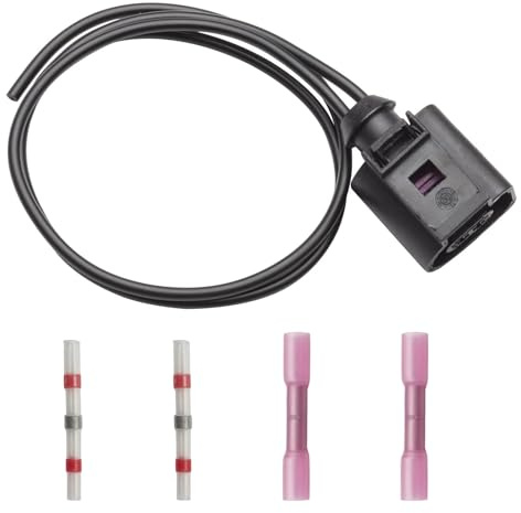 COZERI 2 Pol Stecker Reparatursatz Kabelbaum 1J0973802 für VW Skoda Seat A4 A6 A8 Golf ABS ESP Temperatursensor Kabel Stecker Set, Ersatzteile für Fahrzeug Elektronik
