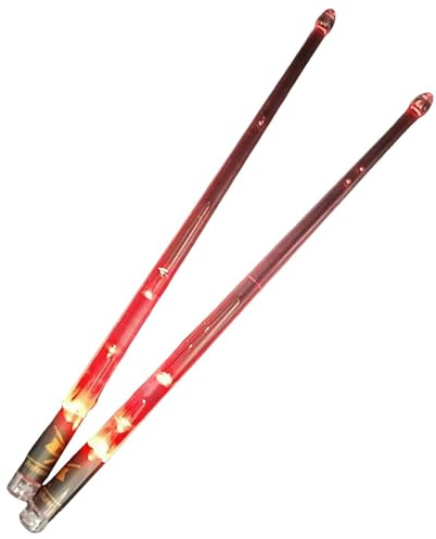 LED Light Up Drum Sticks, 13 Color Changing Drumsticks, Fun Practice Drumsticks, USB Rechargeable LED Drummer Stick 16.38x0.69x0.69 Inches for Kids and Adults (1 Pair)
