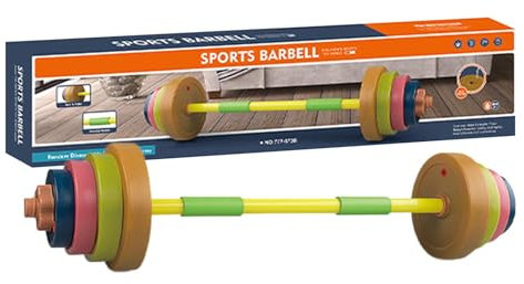 Tyinerc Kinderspielzeug Langhantel,Langhantelspielzeug | Gewichtsset für Kinder,Kinder-Trainingsgerät für den Außenbereich, verstellbares physisches Spielzeug für und Mädchen