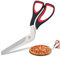 Pizzaschere, Pizzaschneider mit Scharfer Edelstahlklinge in Lebensmittelqualität und Griff mit Weichem Griff, Pizzaschere Spülmaschinenfest, Multifunktionale Küchenschere, 27cm