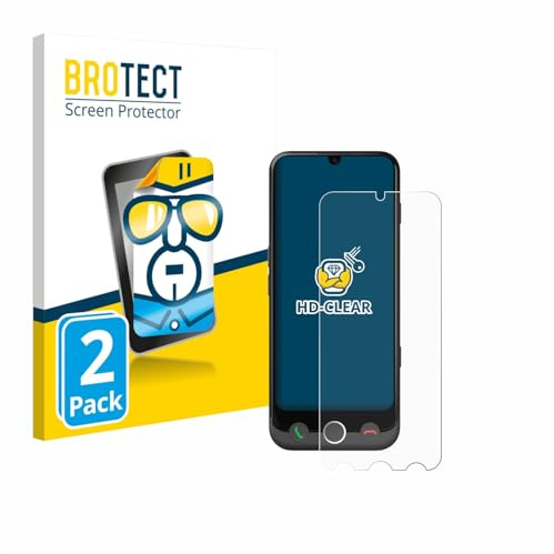 BROTECT Schutzfolie für Doro Aurora A30 | 2 Stück Transparenter Displayschutz Made in Germany Klare Displayschutz-Folie Clear Einfache Montage Case-Friendly