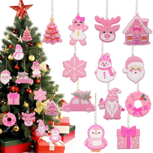 Weihnachtsbaum Anhänger, 12 Stück Lebkuchenmann Weihnachtsdeko Baum, Tannenbaum Deko, Weihnachtsbaumschmuck Lebkuchen, Christbaumschmuck Lebkuchen für Weihnachtsbaum, Party Deko, Festtagsfeier