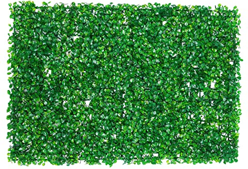 Kozivmo Protezione visiva per decorazione murale, piante artificiali, 12 unità, lastre di bosso artificiale, per casa, giardino, festa, matrimonio, decorazione
