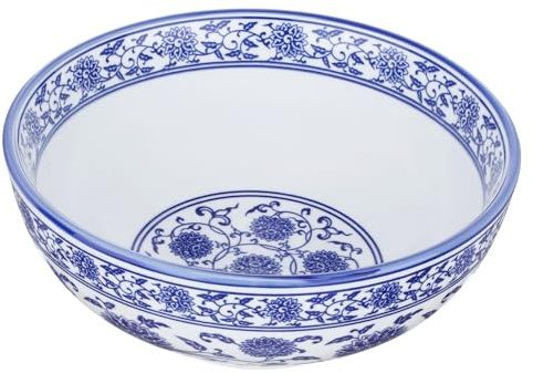 Angoily Bol Céramique Style Chinois Bleu Blanc Bol à Riz et Ramen Résistant pour Cuisine Maison Restaurant
