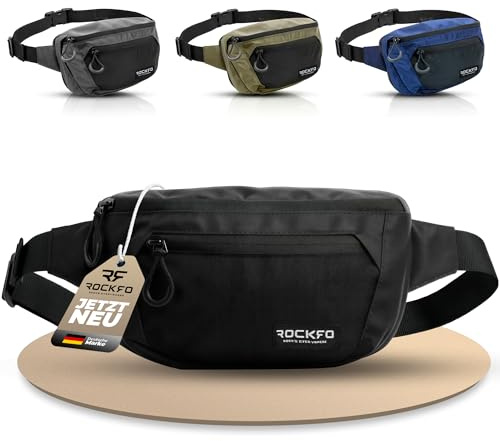 Bauchtasche Damen & Herren groß - Taktische Bauchtasche mit Anti-Diebstahl-Fach - Große EDC City Hüfttasche & Outdoor Gürteltasche - Crossbody Bag für Reise Wandern - diebstahlsicher