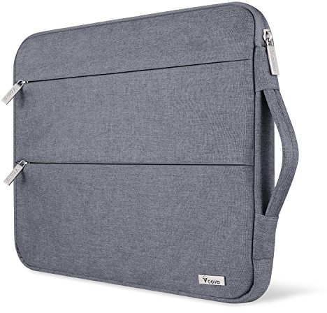 Voova Laptop Case Sleeve 15.6 16 Inch with Handle, Waterproof Slim Computer Cover Bag Compatible with MacBook Pro M3/M4 16, 15.6” HP Acer Lenovo ThinkPad IdeaPad Asus Laptop, Men Women, Grey