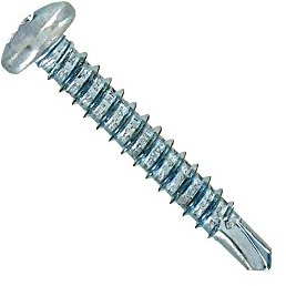 VYNEX 3101780199759 Schraube, selbstbohrend, zylindrisch, gewölbt, Stahl, 3,8 x 16 mm, 26 Stück, Grau, Einheitsgröße