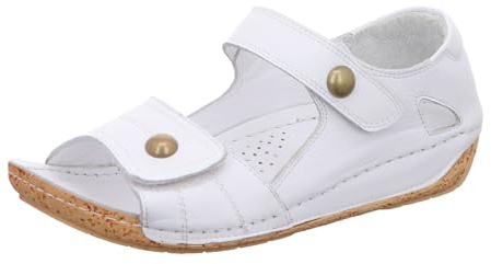 Gemini Damen Sandale Leder mit Klettverschluss und geschlossener Ferse 032093-02
