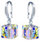 MicLee Ohrringe Damen 925 Sterling Silber Zirkonia Kristall Fantasie-Würfel Ohrhänger Ohrstecker mit Swarovski Steinen, Bestes Geschenk für Frauen Mädchen
