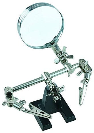 Helping Hand with Magnifier Soldering Solder Tool Electronics Basic 2.5x Magnifying Glass Quality