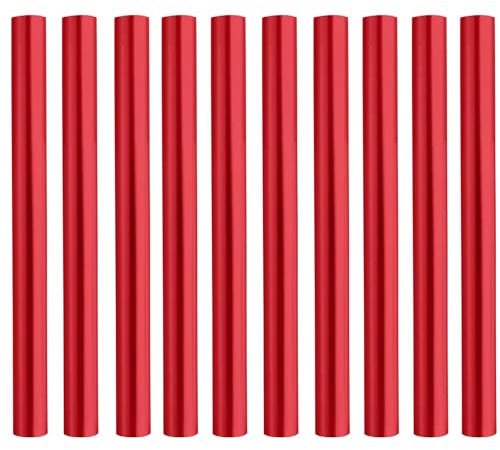 Azarxis Zeltstange Reparatur Set, Alu Zeltgestänge Reparaturset für Durchmesser 8.6-9.5mm (Rot - 10 Stück)