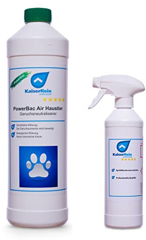 PowerBac Air Haustier Geruchsneutralisierer Konzentrat für Haus und Auto organischen Ausscheidungen wie Erbrochenem, Tier- Urin und -Kot