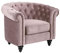 AC Design Furniture Sören Sessel, B: 99 x H: 78 x T: 81 cm, Dusty Rose, Velours, 1 Stück