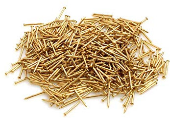 Design61 Rundkopfstifte Nägel Nagel 2,2 x 40 mm Eisen vermessingt 100g (ca. 80 St.)