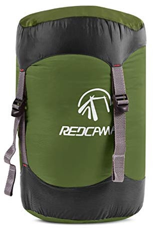 REDCAMP Nylon Compression Stuff Sack, 25L/27L/35L Lightweight Sleeping Bag Compression Sack Great for Backpacking, Hiking and Camping,Blue/Yellow/Army Green/Black