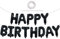 Schwarz Happy Birthday Folienballons 16 Zoll Happy Birthday Geburtstag Luftballons Buchstaben Folien Banner Helium Ballon für Hochzeit, Jubiläum Party Dekoration