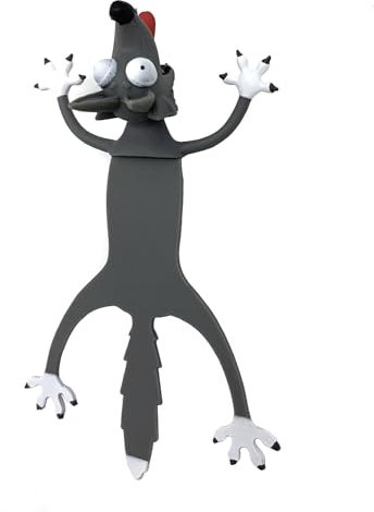 KOSTOO schöne Lesezeichen, lustiges 3D-Cartoon-Lesezeichen, Tiere, Lesezeichen für Studenten, Büro, Schreibwaren, kreatives Geschenk, ideal für Jungen und Mädchen (Wolf)