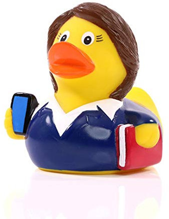 Schnabels Quietsche-Ente Businesswoman - Geschenk für Geburt Geburtstag Namenstag Kinder Baby Freund-in Mädchen Junge - Spielzeug Bade-Ente Badewanne Deko