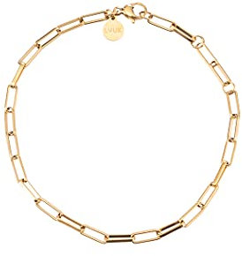 LUUK LIFESTYLE Stylisch Edelstahl Armband in modernem Design, mit Gliederkette, einzigartiges Schmuckgeschenk, grobe Gliederkette, Modeaccessoires für sie, elegantes und modernes Aussehen, Gold