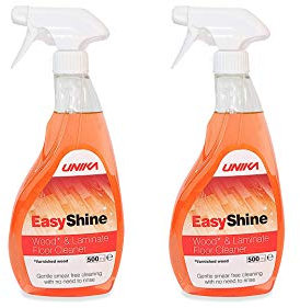 Unika EasyShine Wood and Laminate Floor Cleaner 500ml Pack Of 2