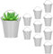 Mini Cubos de Metal para Plantas, Pequeño Cubo de Hierro para Jardinería Pequeñas Macetas Jardineras Cubos Colgantes Macetas Cubos de Hielo para Plantas Suculentas Fiesta 4,4 x 5,5 cm(#3)
