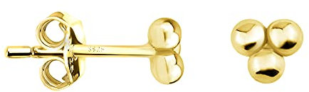 SOFIA MILANI - Damen Ohrringe 925 Silber - vergoldet/golden - Kugel Ohrstecker - 21106