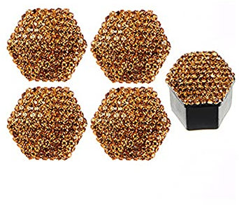 ihreesy 20 Stück Universal 19mm Radmutterkappe,Bling Bling Radmutterkappe Sechskantschutz Auto Radmutter Schraubenschutzkappe Kappen Mutter Radmutter Kappe Abdeckungen Abdeckkappe,Kristallgelb