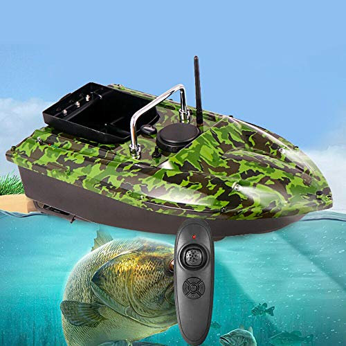 Fishing Bait Boat, GPS-Boot, Fischköder, Fernbedienung, kabellos, 500 m, für Schwimmbäder, Seen, Transport, Camouflage, 49 x 27 x 16 cm