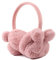 XIAOHAWANG Hiver Cache Oreille Pour Fille Garçon Chaud Peluché Cache-Oreille Pliable Enfant(Lapin,Vieux Rose)