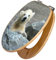 banjado Design WC Sitz Bambus Absenkautomatik 45,8x37,5cm / Toilettendeckel mit Absenkautomatik Holz/hochwertiger Bambus Klodeckel/WC-Sitz für gängigen Toiletten/Motiv Eisbär Baby