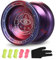 Yoyo Professionnel en Alliage d'aluminium pour Joueur avancé, Magic Yo-yo compétitif avec Cordes et Gant, Cadeau pour Adultes et Enfants (Rose-Mauve)