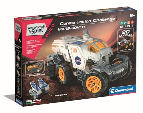 Clementoni Wissenschaft & Spiel Construction Challenge - Mars-Rover, Weltraum Spielzeug Set, Wissenschaftsspielzeug zum Bauen für Kinder ab 8 Jahren, 59295