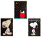 KUSTOM ART Set mit 3 Bildern im Vintage-Stil, Cartoon-Serie, Snoopy, Druck auf Holz, 25 x 18 cm.