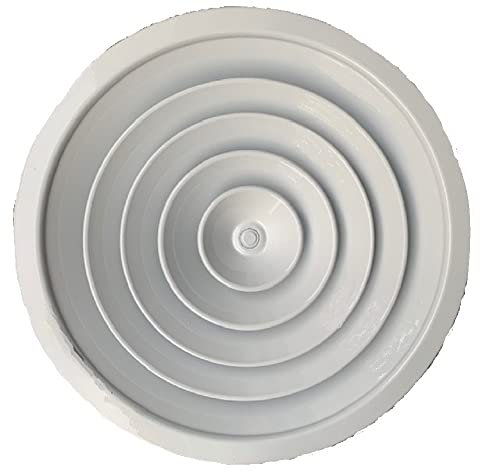 Difusor de aire caliente frío circular conos fijos de aluminio amortiguador DN 150