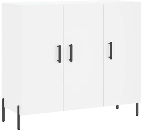 vidaXL Sideboard Weiß 90x34x80 cm Holzwerkstoff