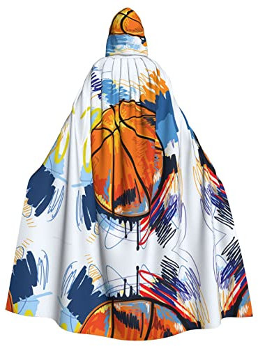 Buntes Basketball-Kostüm, für Damen, Herren, Cosplay, langer Umhang, Verkleidung für Rollenspiele, 147 cm