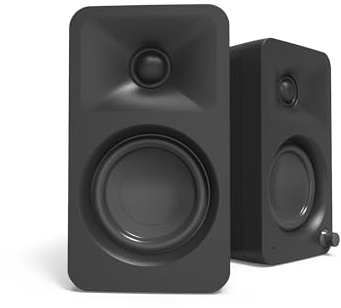 Kanto ORAMB 100W Powered Reference Desktop Computer Speakers with Bluetooth 5.0 and USB-C Input | Bi-Amplified | 100 Hz Automatic Crossover | Reference Quality Sound | Pair | Black