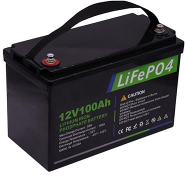 WILLQ 12V 100Ah Lifepo4-Batterie 2000+ Tiefe Zyklen LiFePO4-Lithiumbatterie Eingebauter 50A BMS 12,8V wiederaufladbarer Li-Ionen-Akku für Outdoor-Camping/Solarlicht