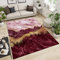 YEMYOR Tapis Abstrait à Texture De Gravier Doré Violet-Rouge, Tapis De Luxe en Marbre Dégradé Rose Doré, Adapté à La Décoration De Studio, Chambre à Coucher, Salon, Salle à Manger-70x120cm