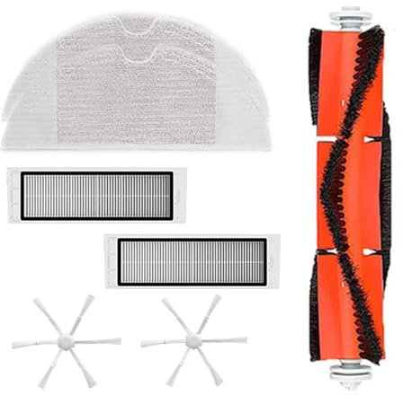 Accessori per aspirapolvere Xiaomi Mi Robot Vacuum-Mop 2C/STYTJ03ZHM/1C/STYTJ01ZHM//F9, set di pezzi di ricambio contiene 1 spazzola principale, 2 filtri, 2 spazzole laterali a sei bracci, 2 panni