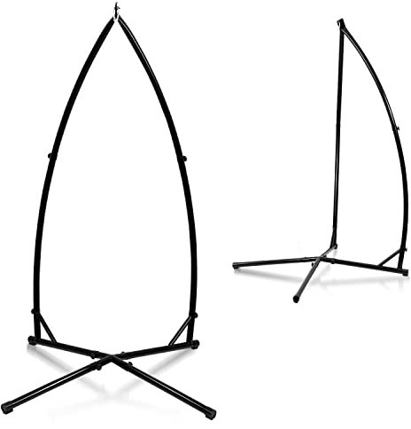 Ikodm Hängesessel Gestell 150 kg mit Stabiler Struktur, Metall Hängestuhlgestell, Hängemattengestell, Hängesitzständer für Hängesitz Halterung, 215cm Stahlrohr Ständer für drinnen und draußen