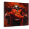 Jocker mit bösem Blick Comic Figur Wandbild Deko XXL | Bild Leinwand XXL | Joker Bilder Wand, 80x80 cm