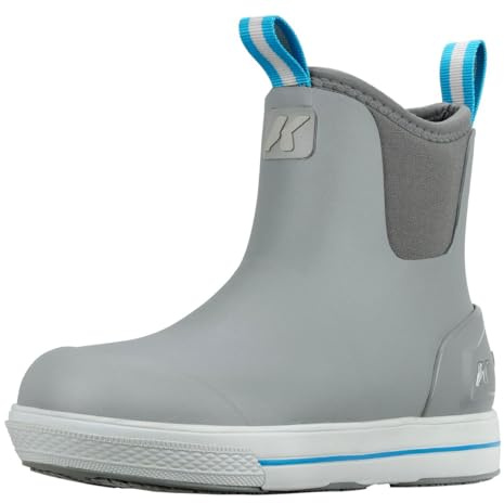Korkers Women's Neo Flex Ankle Boot w/Fixed Kling-On Deck Soles,Neutral Gray, Size 09