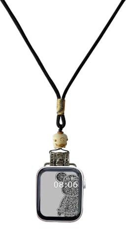 HMLXSH Necklace Adapter Pendant Compatible with Apple Watch, Infinity Double Loop Connector Comes with Double-Wound Wristbands, Bracelets and lanyards for iWatch Series SE/7/6/5/4/8, 42 44 45 MM