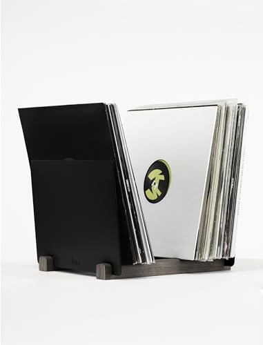 Vinyl Storage - Walnut and Black